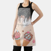 Moderne Silver Glitzer Tropfen Süßigkeiten Eis Schürze (InSitu)