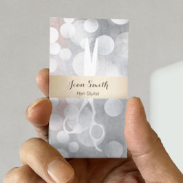 Moderne Silver & Gold Haar Stylist Ernennung Terminkarte