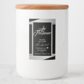 Moderne Silver Gray Product Candle Packing Labels Lebensmitteletikett (Vorderseite)