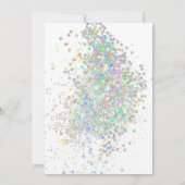 Moderne Silver Lilac Lila, blumengeschmückte ELEGA Einladung (Rückseite)