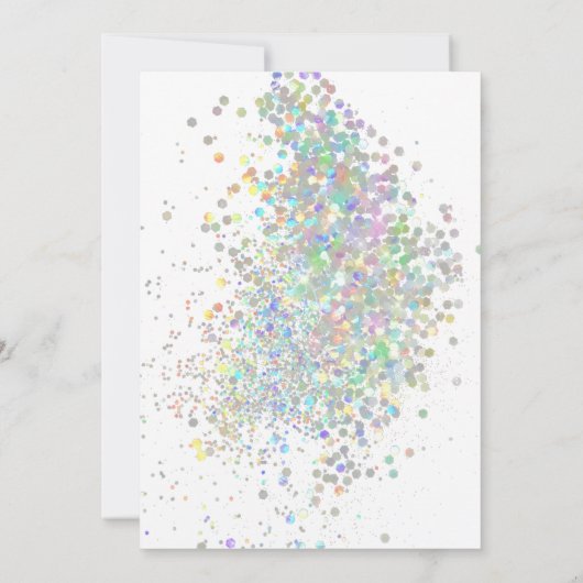 Moderne Silver Lilac Lila, blumengeschmückte ELEGA Einladung (Rückseite)