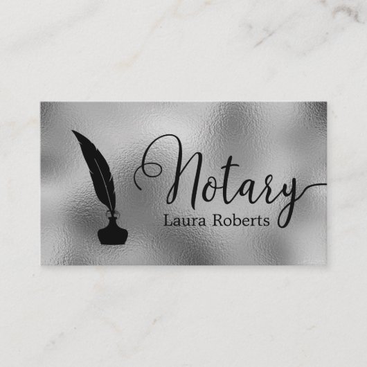 Moderne Silver Loan Signing Agent Business Card Visitenkarte (Vorderseite)
