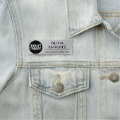 Moderne Silver Metallic-Firmenlogo-Markierung Namensschild (Beispiel)
