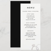 Moderne Silver Rings Custom Wedding Menu Menükarte (Vorne/Hinten)