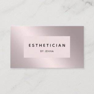 Moderne Silver Rose Salon Business Card Visitenkarte