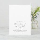 Moderne Silver Script Design Ihre eigene Hochzeit Einladung (Stehend Vorderseite)