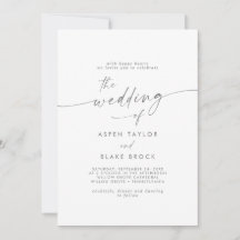 Moderne Silver Script-Einladung
