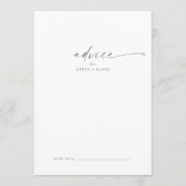 Moderne Silver Script Wedding Advice Card Hinweiskarte (Vorderseite)