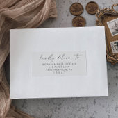 Moderne Silver Script Wedding Guest Address Labels