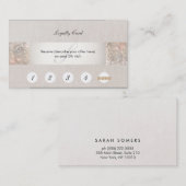 Moderne Silver Sequin Monogram Kundenbindung Treuekarte (Vorne/Hinten)