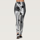 Moderne Silver Shimmer schatten kühne schwarze Sta Leggings (Rückseite)