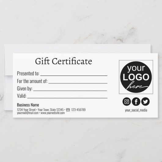 Moderne Silver Snowflakes Gold Ribbon Geschenkkart (Rückseite)