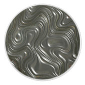 Moderne Silver Waves Door Knobs Keramik Zeichnete Keramikknauf (Vorderseite)