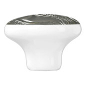 Moderne Silver Waves Door Knobs Keramik Zeichnete Keramikknauf (Seitenansicht)