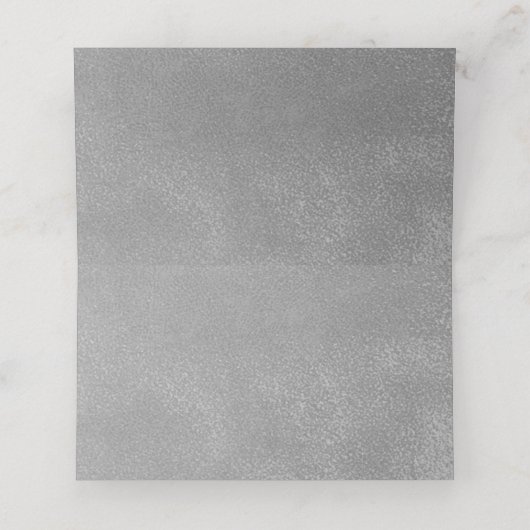 Moderne Silver Wedding Platzkarte (Innenseite Aufgefaltet)
