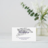 Moderne Silver Wedding Registry Card Begleitkarte (Stehend Vorderseite)