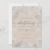 Moderne Silver Winter Wunderland Weihnachten Beige Einladung (Vorderseite)
