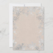 Moderne Silver Winter Wunderland Weihnachten Beige Einladung (Rückseite)