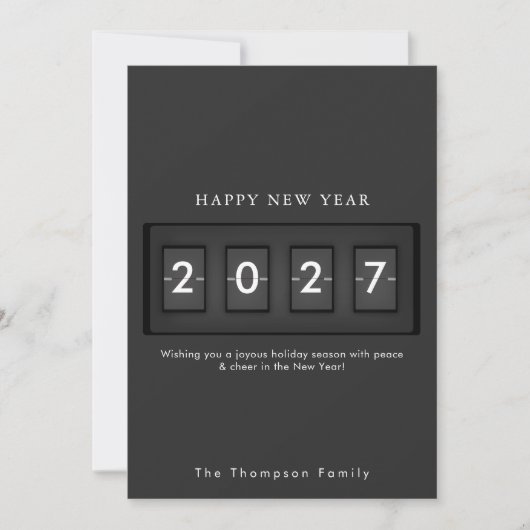 Moderne Silvester Einfache Countdown (Vorderseite)