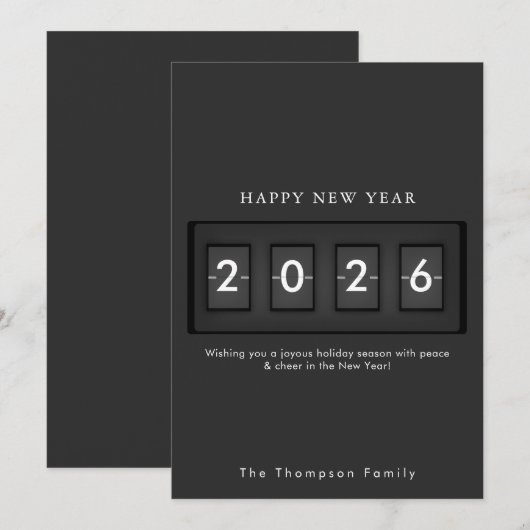 Moderne Silvester Einfache Countdown (Vorne/Hinten)