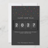 Moderne Silvester Einfache Countdown Konfetti (Vorderseite)
