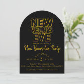 Moderne Silvesterparty Einladung (Stehend Vorderseite)