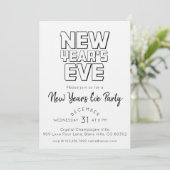 Moderne Silvesterparty Einladung (Stehend Vorderseite)