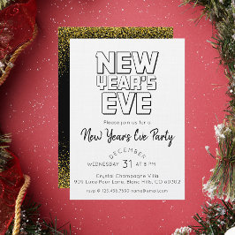 Moderne Silvesterparty Einladung
