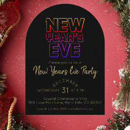 Moderne Silvesterparty Einladung
