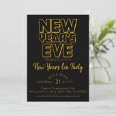 Moderne Silvesterparty Einladung (Stehend Vorderseite)