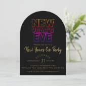 Moderne Silvesterparty Einladung (Stehend Vorderseite)
