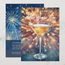 Moderne Silvesterparty-Einladung