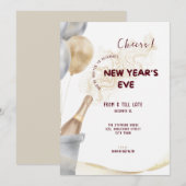 Moderne Silvesterparty-Feier 2026 Einladung (Vorne/Hinten)