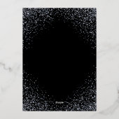 Moderne Silvesterparty  Folien Feiertagskarte (Rückseite)