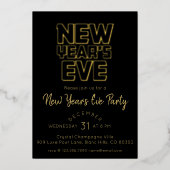 Moderne Silvesterparty  Folien Feiertagskarte (Vorderseite)