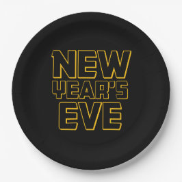 Moderne Silvesterparty Pappteller