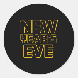 Moderne Silvesterparty Runder Aufkleber