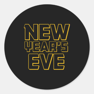Moderne Silvesterparty  Runder Aufkleber