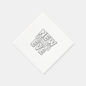 Moderne Silvesterparty Serviette (Ecke)