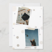 Moderne Simple 2 Foto Blue Graduation Party Einladung (Rückseite)