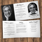 Moderne Single Arch Foto Feier des Lebens Tri-F Dreifach-gefaltete Programmkarte