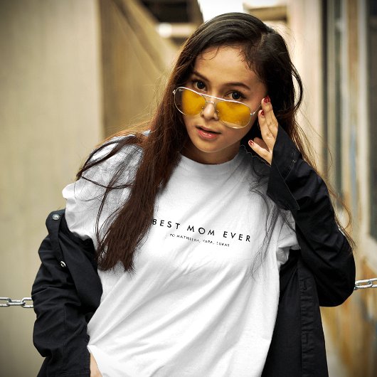 Moderne Single Mama Beste Mama je weiß T-Shirt