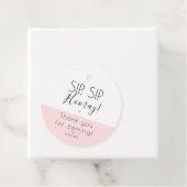 Moderne Sip Sip Hooray, Pop the top Vielen Dank Geschenkanhänger (Beispiel)