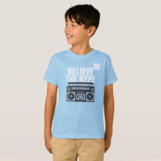 Moderne Sitten glauben an den Hype Schwarz-weiß T-Shirt (Vorne ganz)