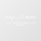 Moderne Sitzkarte Hochzeitspiegelung Fensteraufkleber (Blatt)