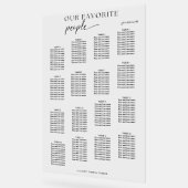 Moderne Sitzkarten für Liebhaber Acrylschild (Winkel)