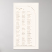 Moderne Sitzkarten mit 180 Gästebamen Poster (Vorne)