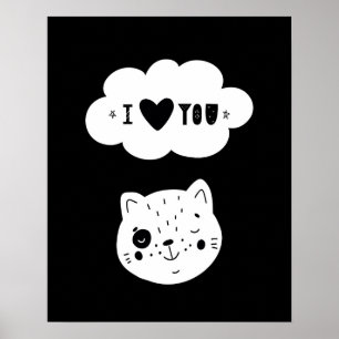Moderne Skandale Kätzchen Liebe Sie Kinderzimmer Poster