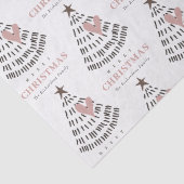Moderne Skandi-Minimal-Blush-Herz-Weihnachtsbaum Seidenpapier (Detail)