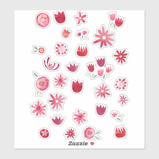 Moderne skandinavische Blume Aufkleber (Blatt)